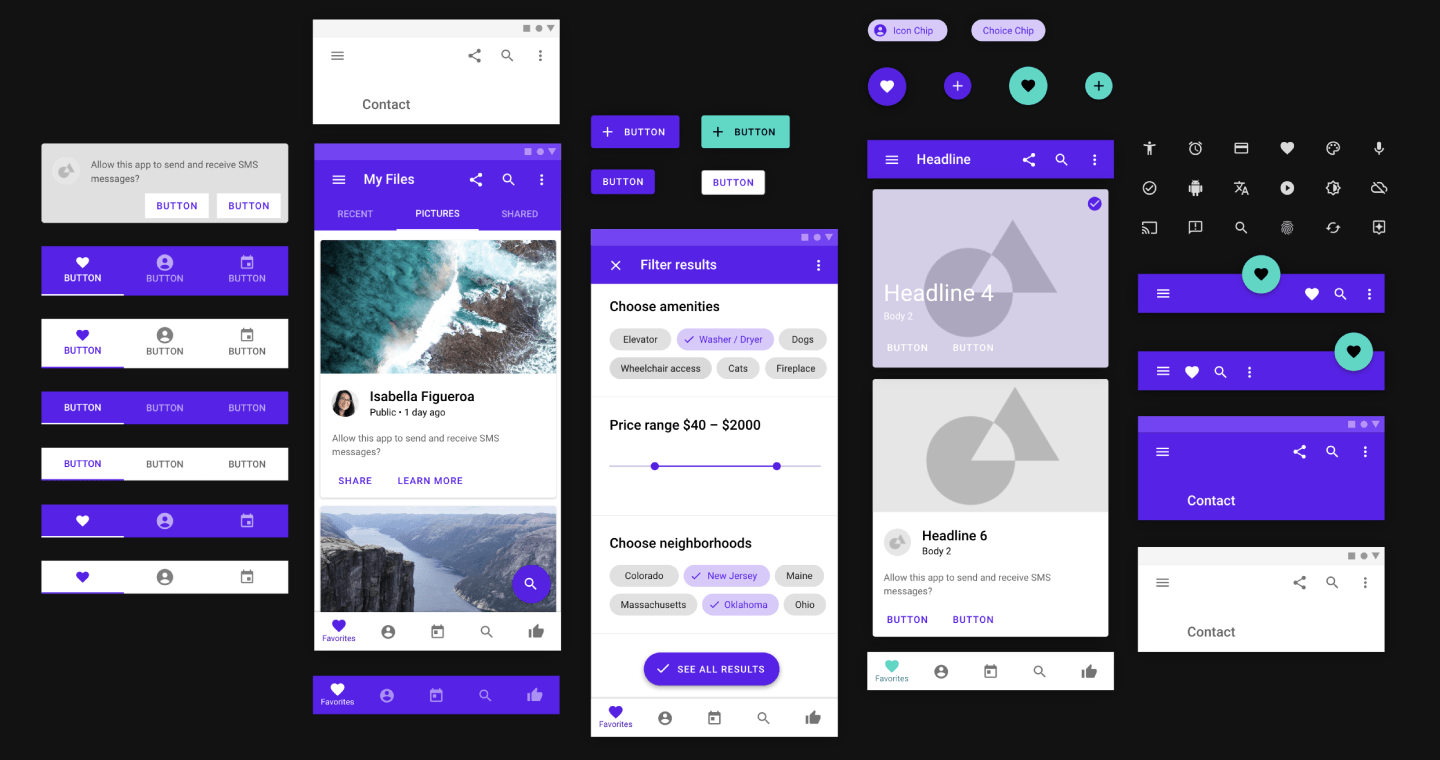 Material UI Design Library in UXPin