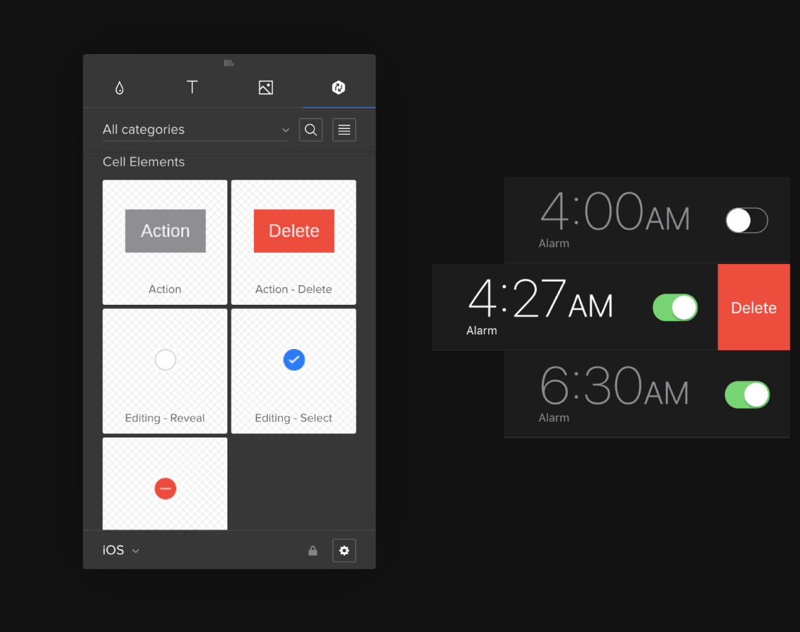 iOS UI Kit in UXPin