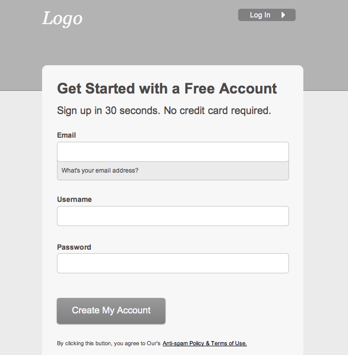 sign up form templates